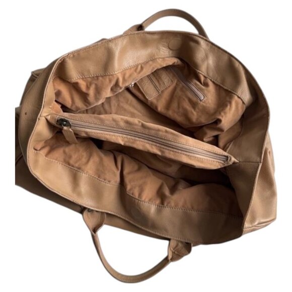 Falor taupe Italian leather hand/shoulder bag - Picture 9 of 16